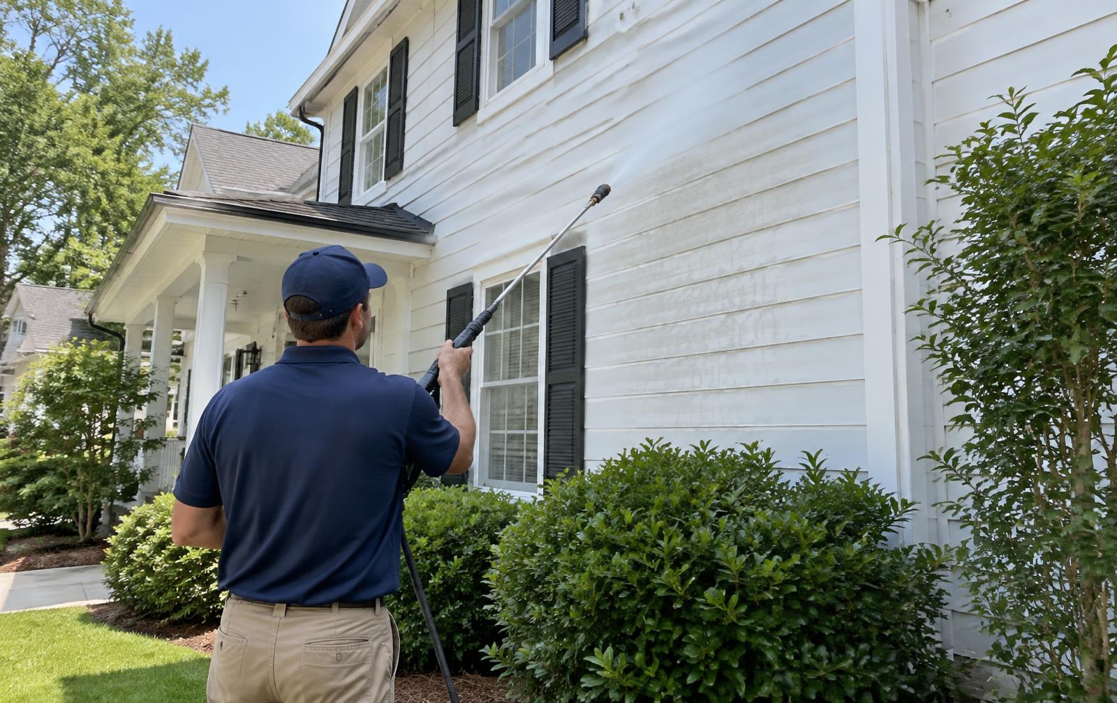 House Washing atmospheric stock photography